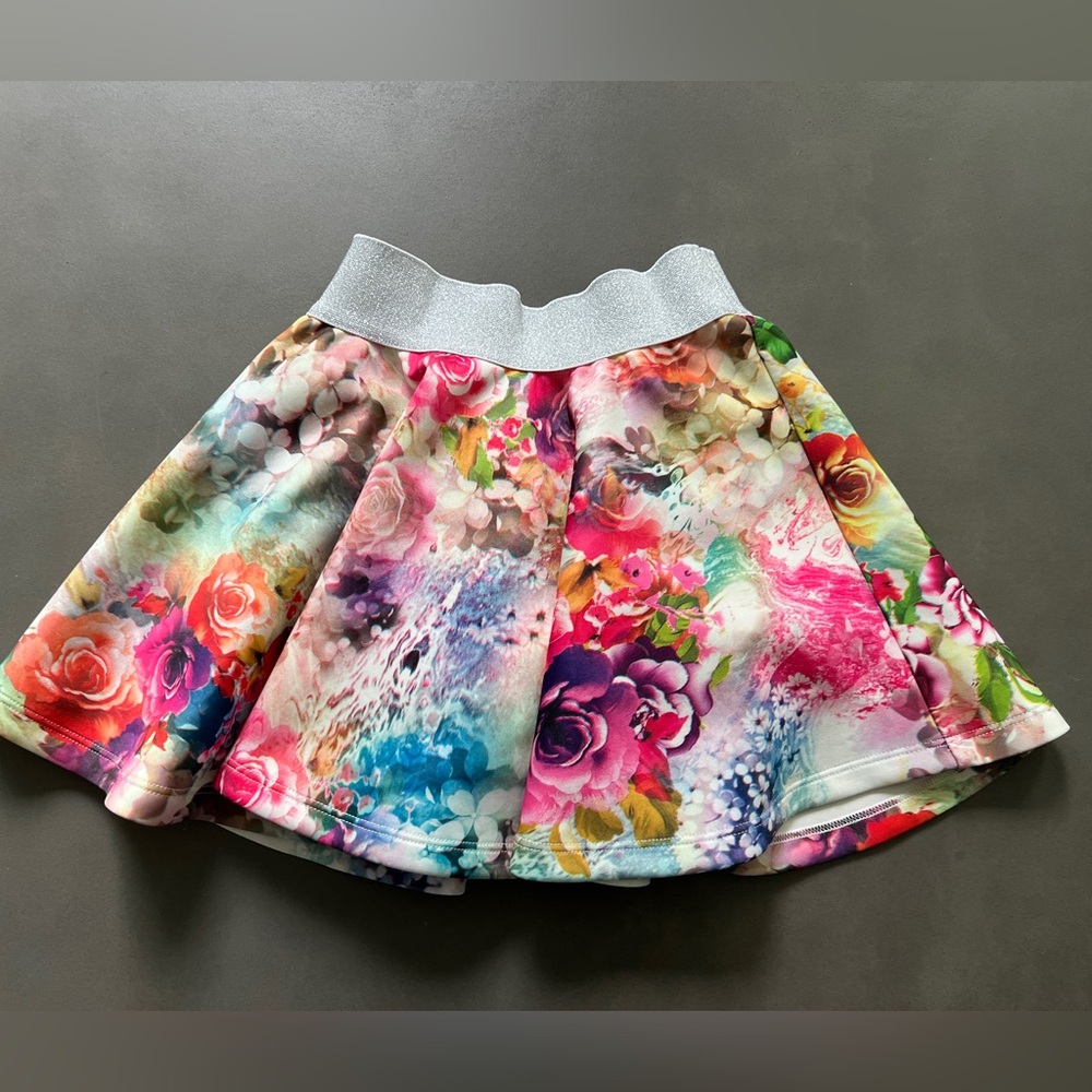 Dedo Kids White Skirt Skort with Silver Waistband